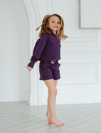 GIRLS 2-6 CROP HOODED SWEATSHIRT