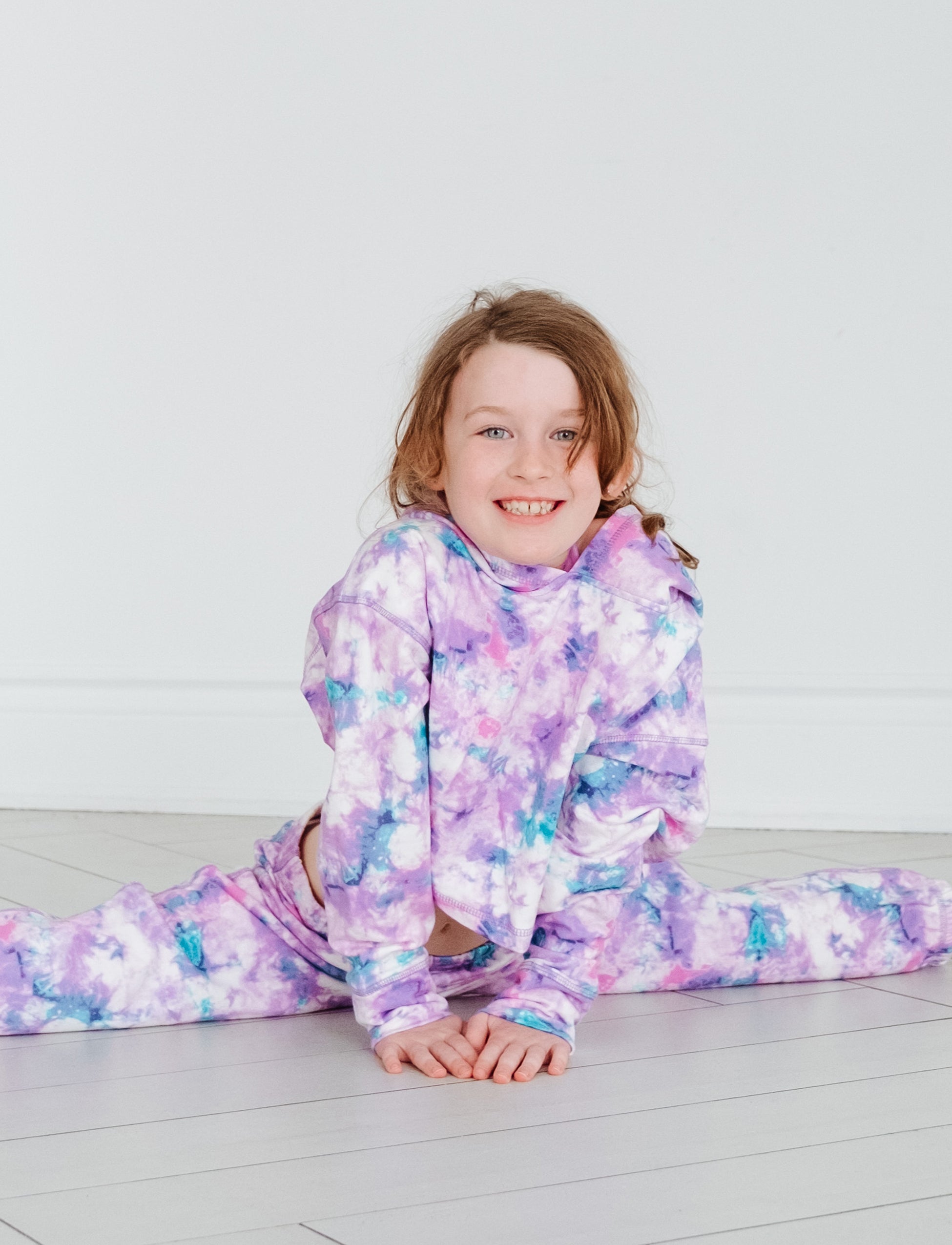 GIRLS 2-6 CROP HOODED SWEATSHIRT