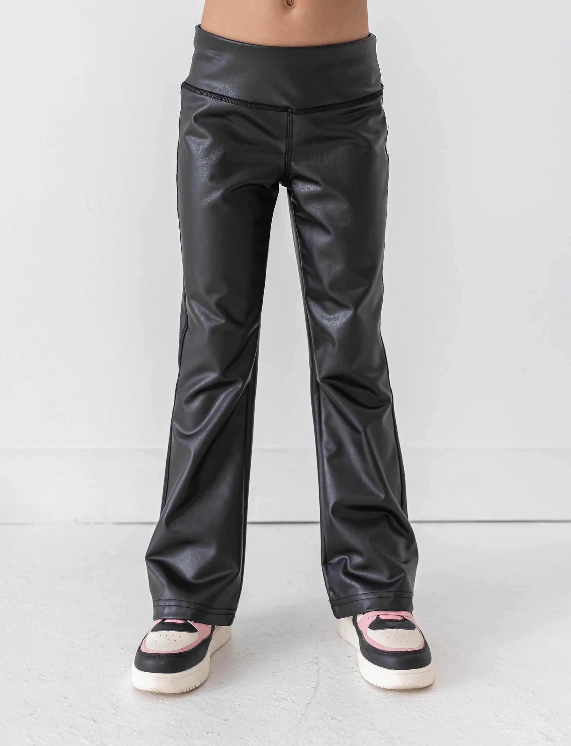 GIRLS 2-6 VEGAN LEATHER FLARED LEGGING