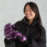 Women's Ultraviolet Purple Gloss Ski Gloves