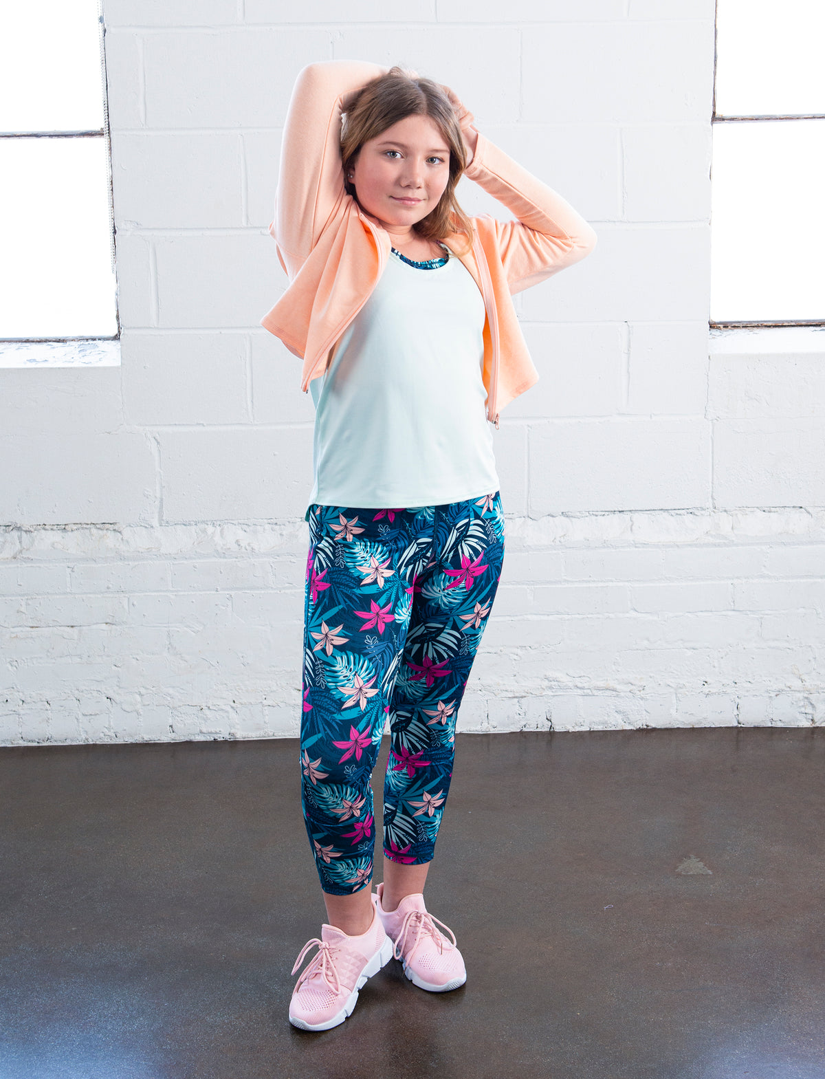GIRLS CROPPED ZIP-UP HOODY