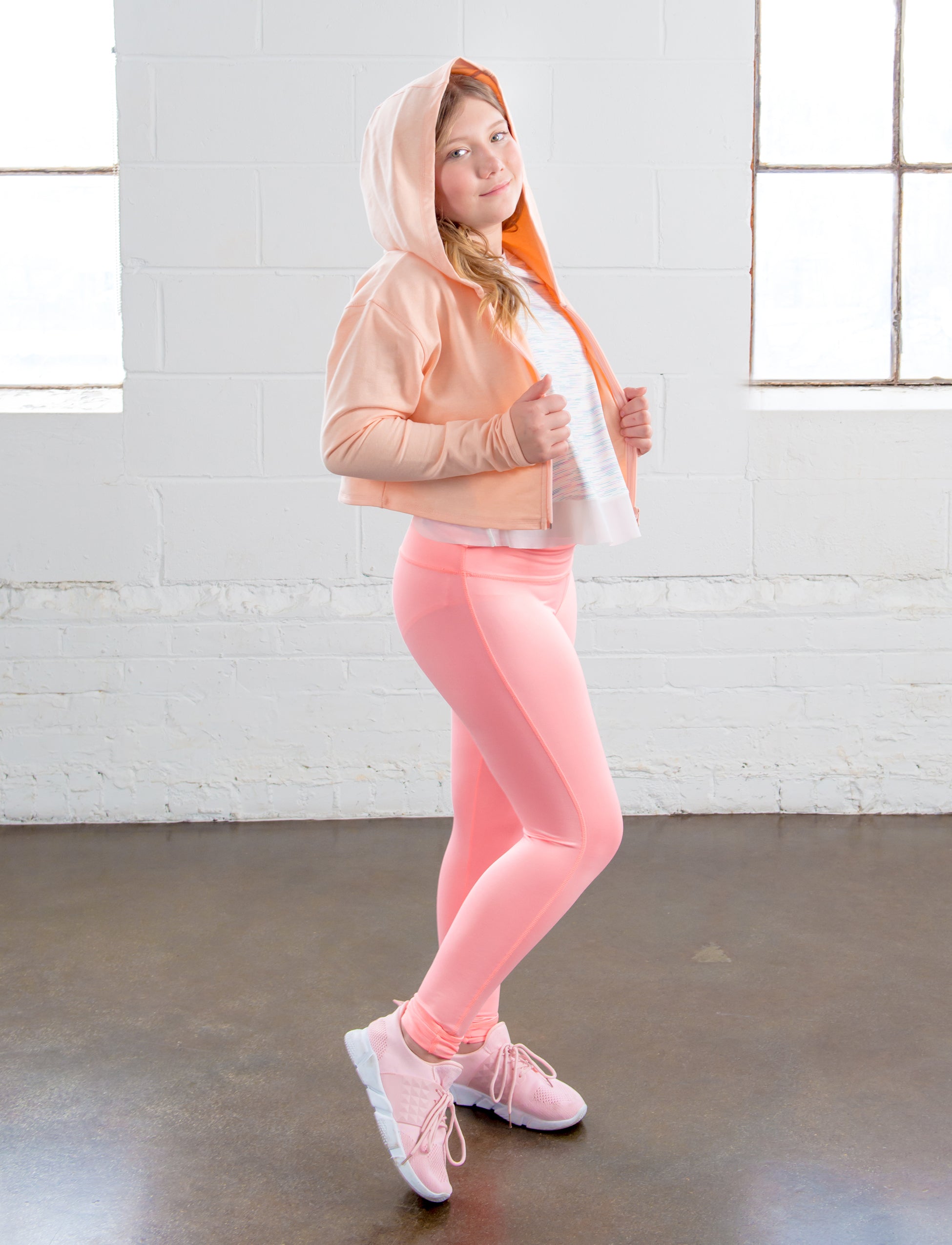 GIRLS COATED LEGGINGS