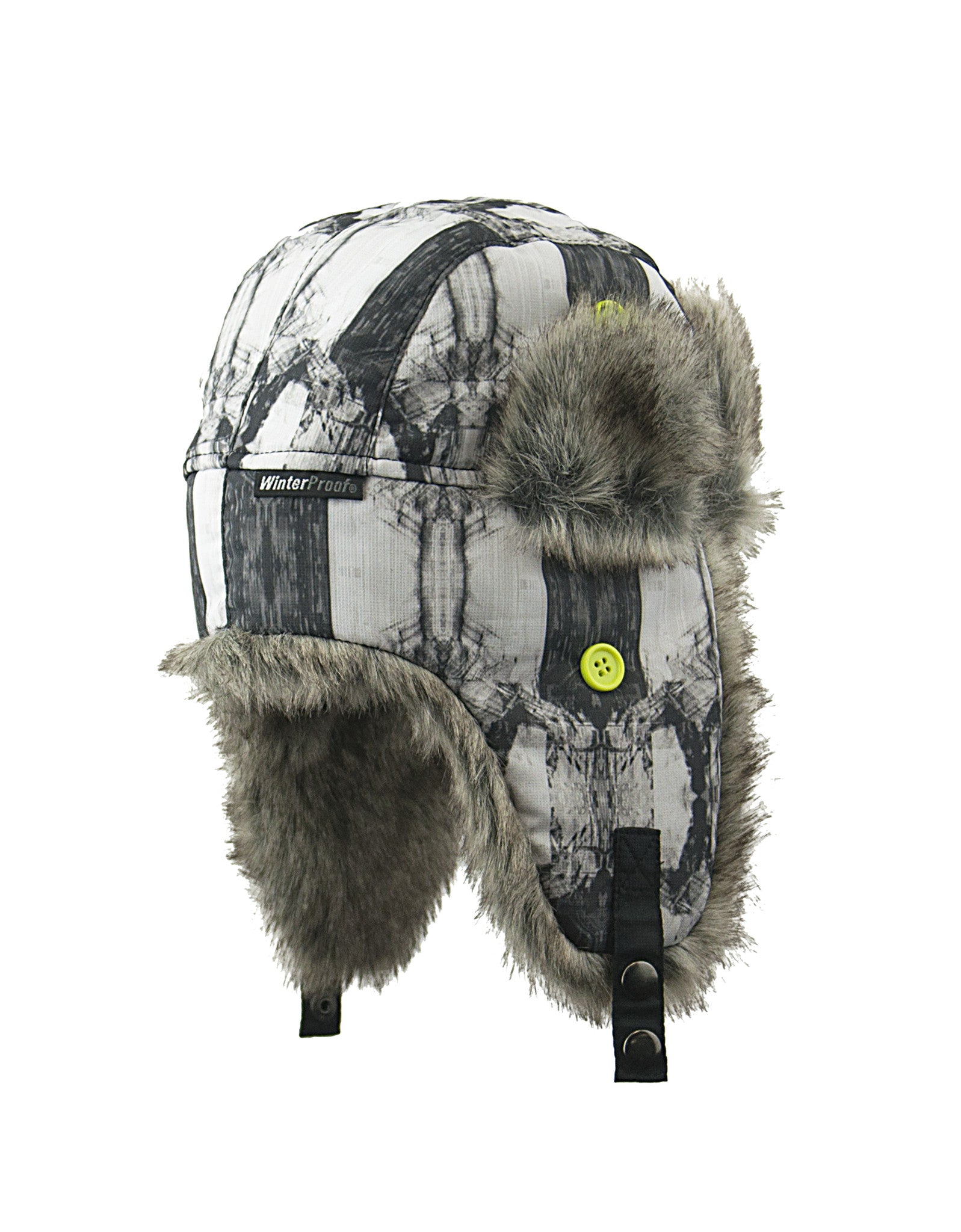 BOY'S 4-16 PRINTED TRAPPER W/ FAUX FUR