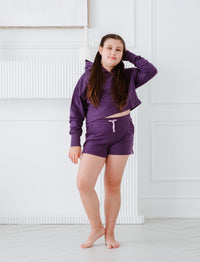 GIRLS CROP HOODED SWEATSHIRT