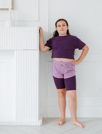 GIRLS DOUBLE LAYER MESH BIKE SHORT