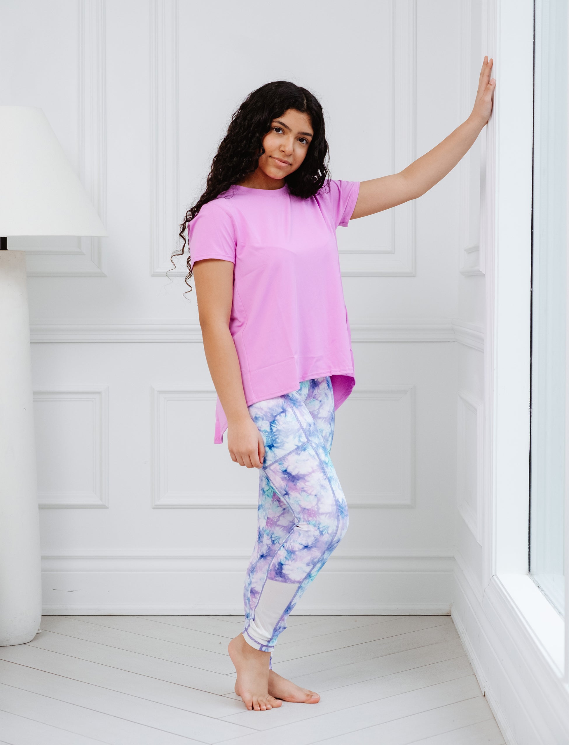 GIRLS PRINTED SIDE POCKET LEGGING