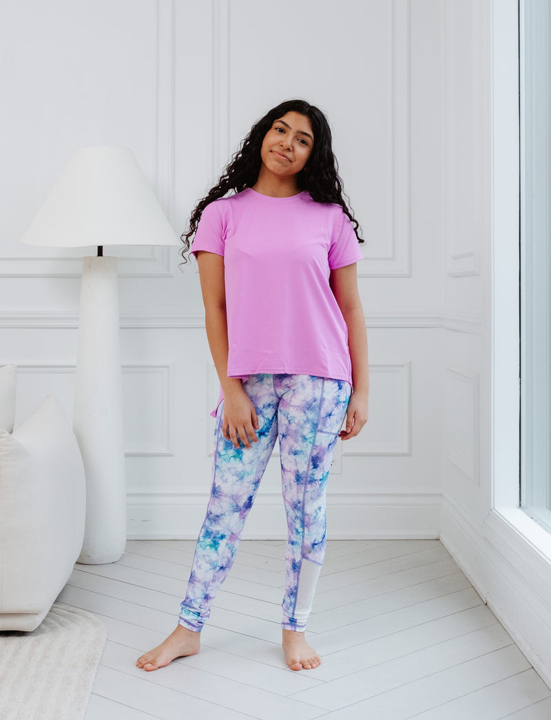 GIRLS PRINTED SIDE POCKET LEGGING