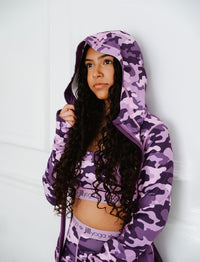GIRLS CUT AND SEW HOODED JACKET