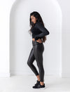 LADIES VEGAN LEATHER LEGGING