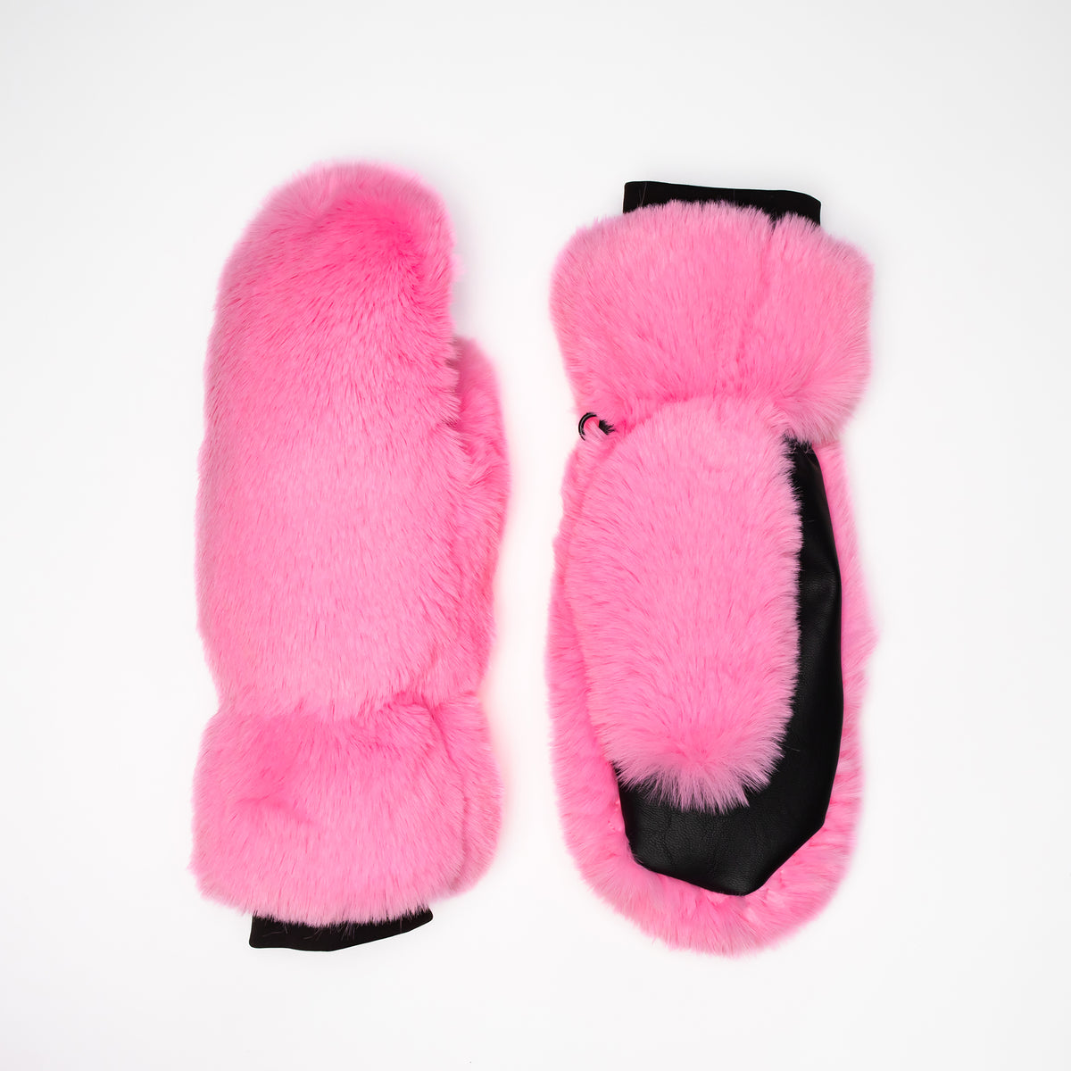 Wonder's Wonder Fluff Candy Pink Faux Fur Mitten