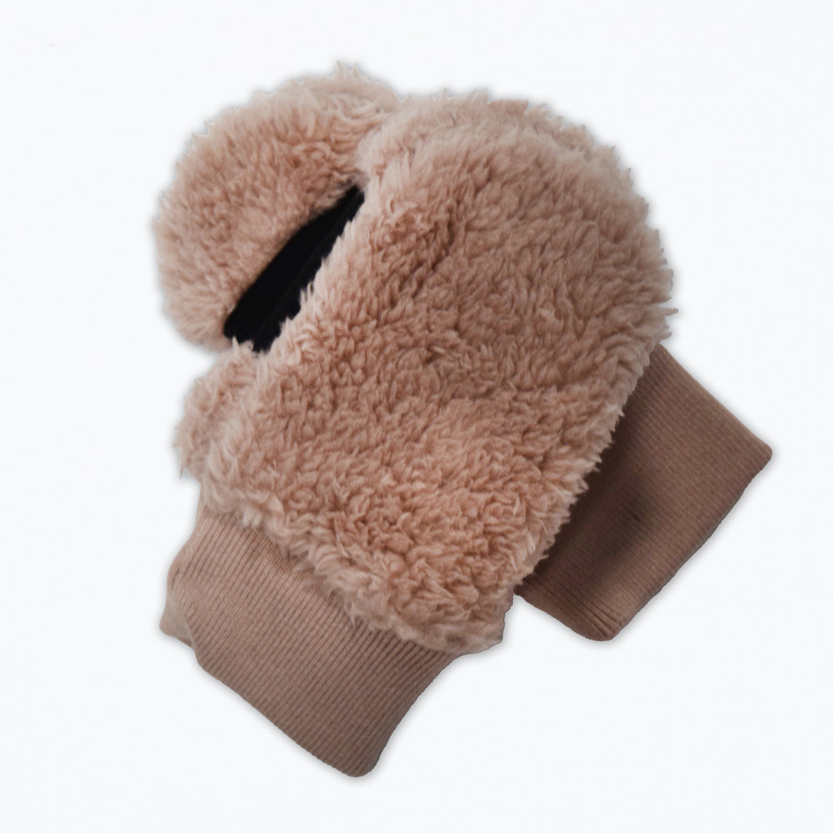 Little Girl's Pink Shadow Plush Mittens