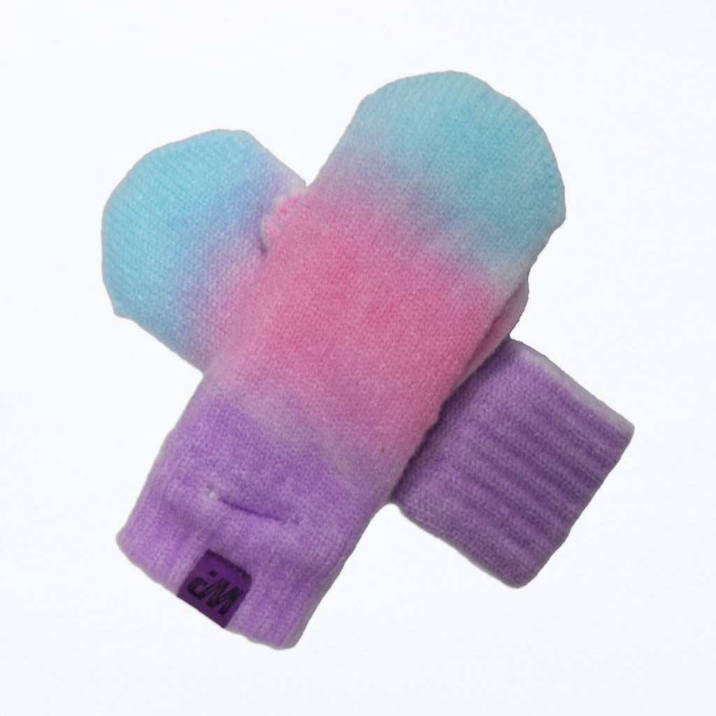 Little Girl's Pastel Ombre Knit Mittens