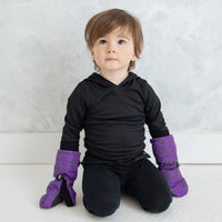 Little Girl's Purple Reflective Ombre Mittens