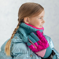 Girl's Pagoda Blue Sherpa Neck Warmer