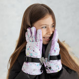 Girl's Lilac Terrazzo Gloves
