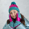 Girl's Pagoda Blue Sherpa Gloves