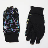 Girl's Black Reflective Rainbow Ombre Commuter Gloves