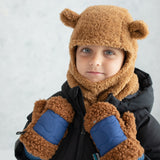 Little Boy's Camel Plush Bear Ears Balaclava