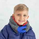 Boy's Grey Sherpa Neck Warmer