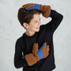 Boy's Camel Sherpa Gloves