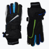 Boy's Color Block Black Web Gloves