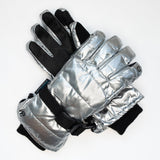 Girl's Silver Gloss Ski Gloves