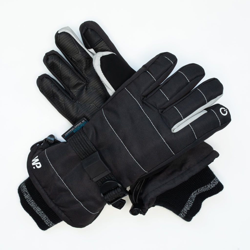 Boy's Black Ski Gloves