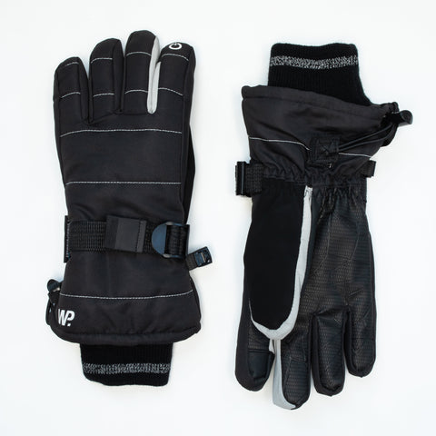 Boy's Black Ski Gloves
