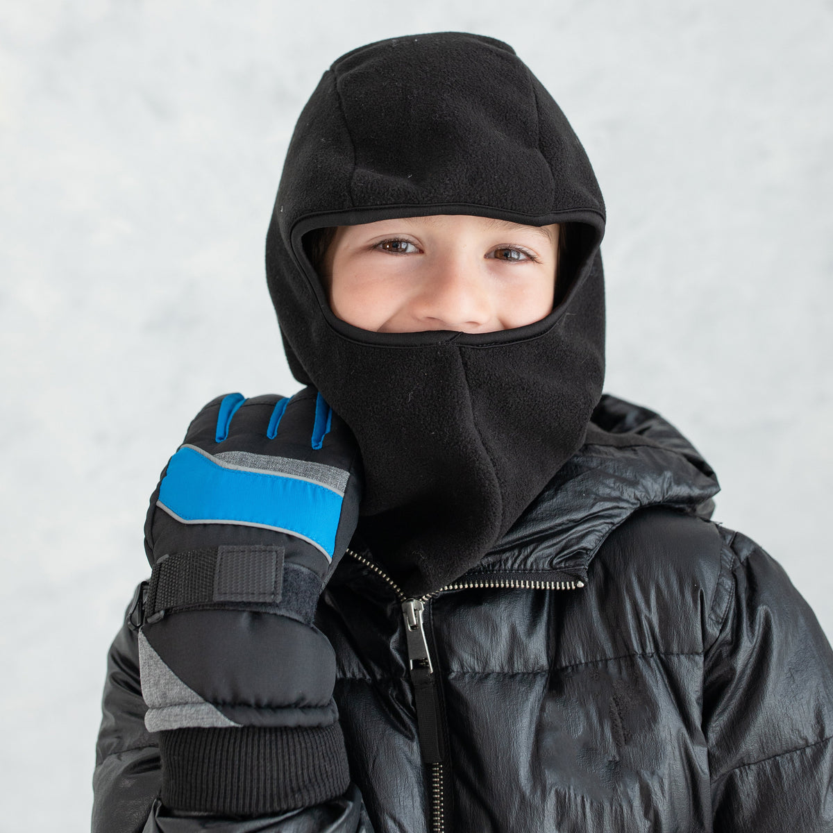 Boy's Black Fleece Balaclava