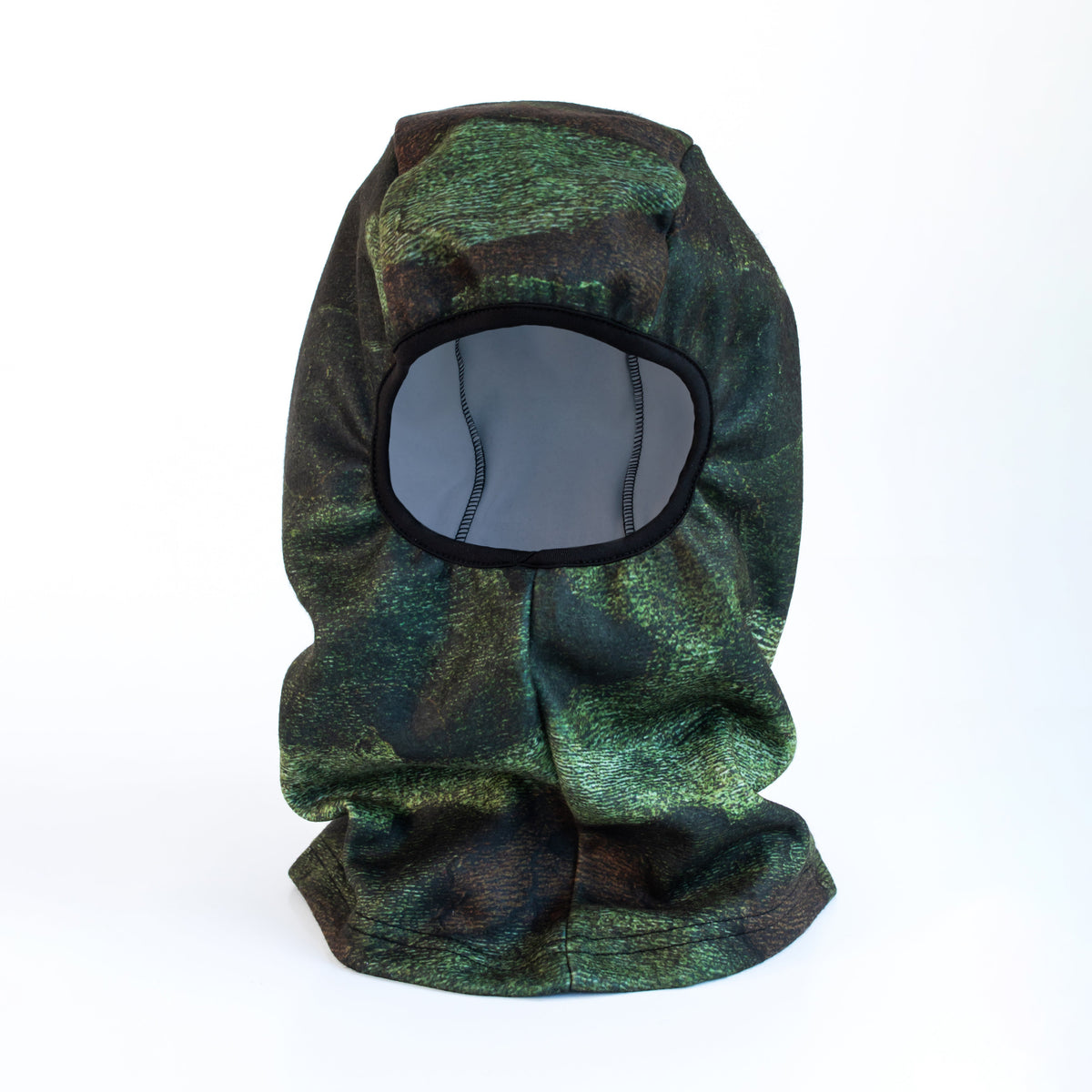 Moss Green Bark Camo Fleece Balaclava