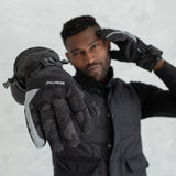 Men's Digital Black Snow Shovel Reflective Ski Gloves