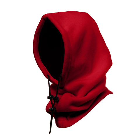 Unisex Red Black Fleece 4 in 1 Hood