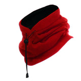 Unisex Red Black Fleece 4 in 1 Hood