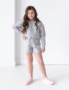 GIRLS 2-6 JOGGER SHORT W/ RAINBOW STRIPE