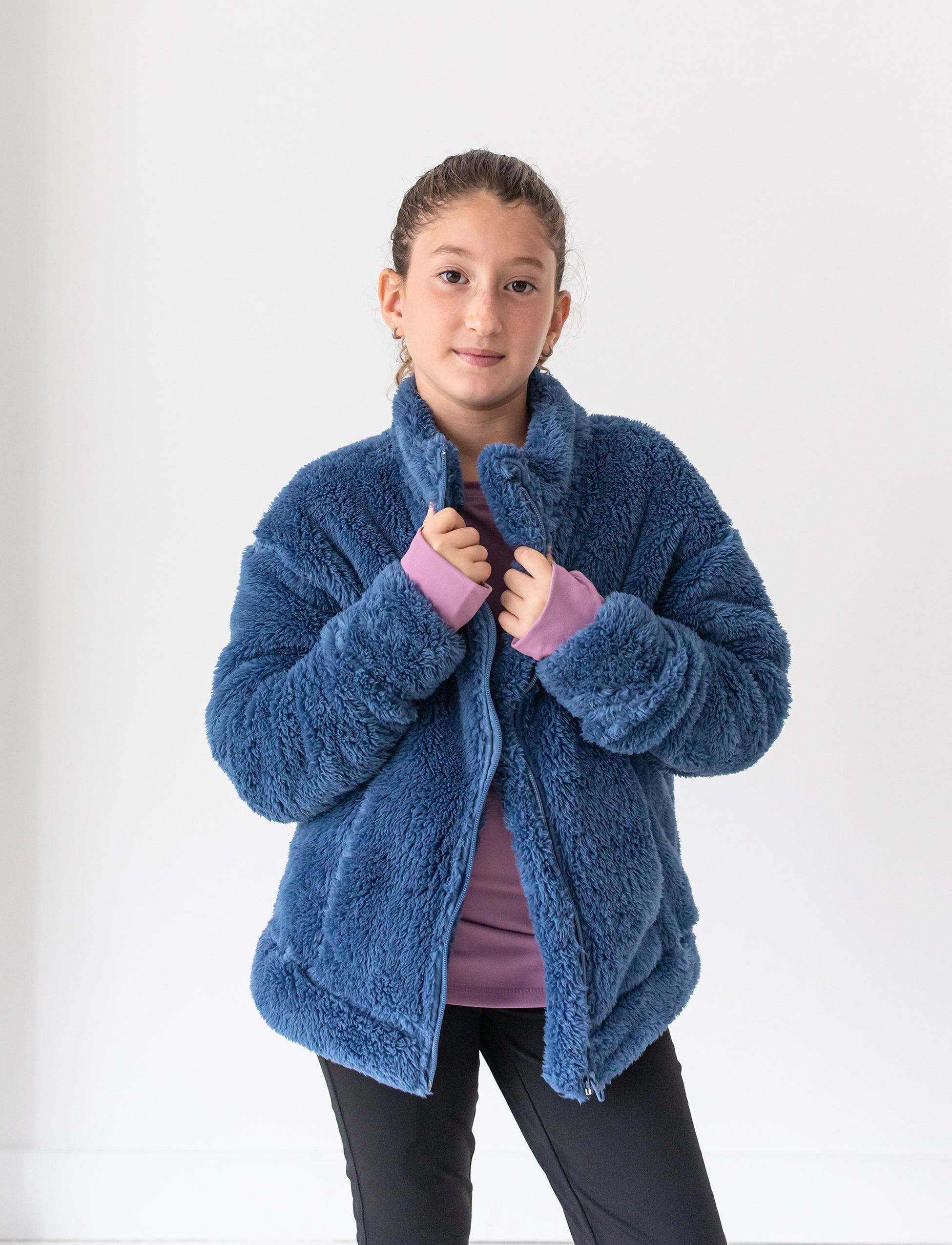 Girls sherpa cardigan hotsell