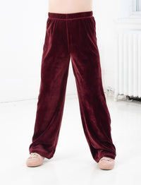 GIRLS 2-6 STRETCH VELVET LOUNGE PANT