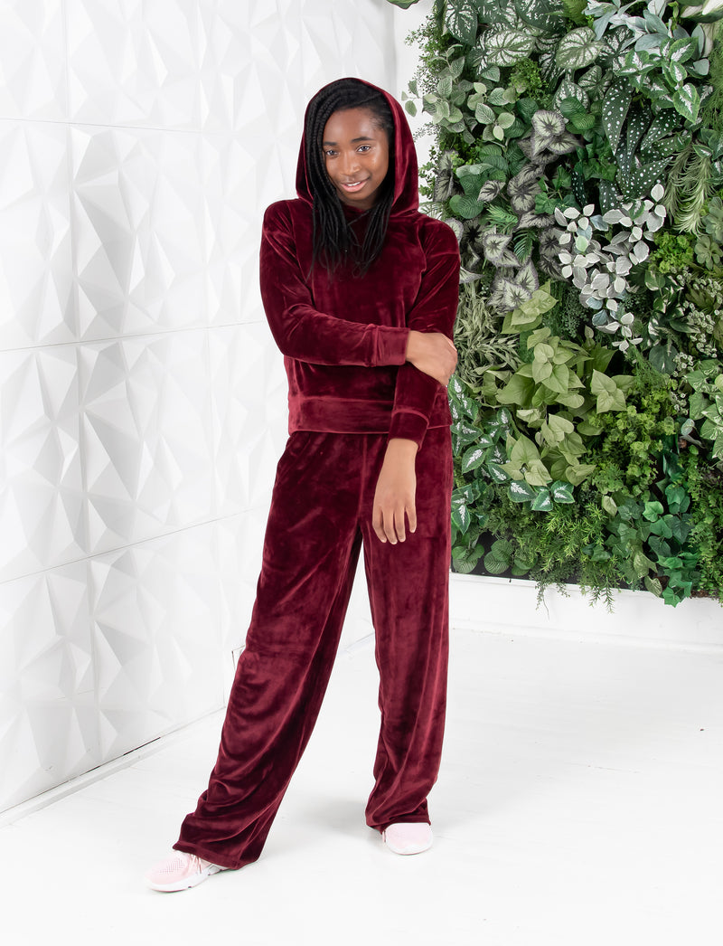 GIRLS STRETCH VELVET HOODY – Jill Yoga