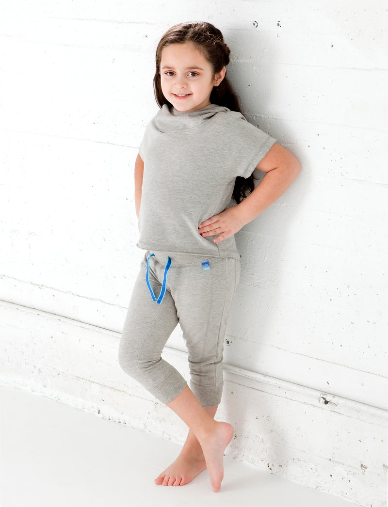 GIRLS 2-6 STRETCH COTTON CROPPED JOGGER