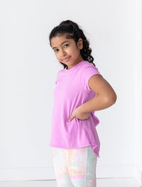 GIRLS 2-6 SPLIT BACK T-SHIRT