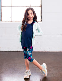 GIRLS 2-6 ALLOVER PRINT CAPRI LEGGING