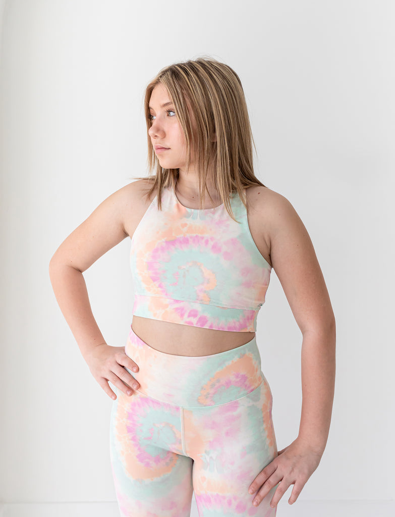 Brilliant Basics Girls Active Crop Top 3 Pack - White & Lime - Size 12-14