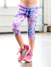 GIRLS 2-6 FLORAL WATERCOLOR CAPRI LEGGING