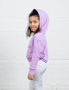 GIRLS 2-6 CROP HOODED SWEATSHIRT