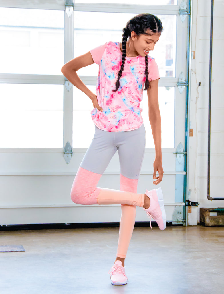 GIRLS ASYMMETRICAL CUT AND SEW LEGGING – Jill Yoga