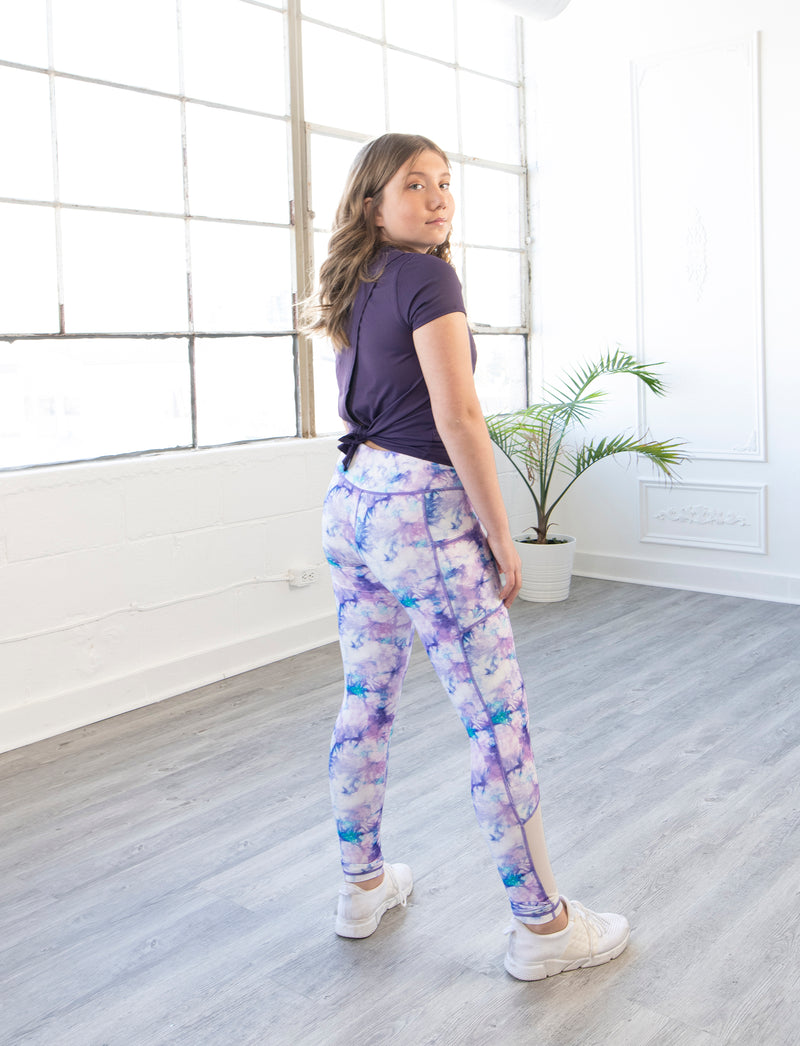 GIRLS PRINTED SIDE POCKET LEGGING