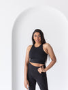 LADIES  MESH BACK CROP TANK