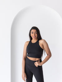 LADIES  MESH BACK CROP TANK