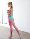 LADIES PARADISE PALM CAPRI LEGGING