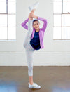 GIRLS ELASTIC WAIST CAPRI LEGGING
