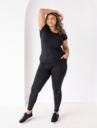 LADIES HIGH RISE SIDE POCKET LEGGING (SIZES XS TO XXL)